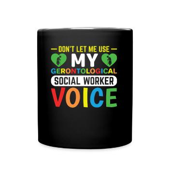 Travailleur social gérontologique Emploi Gérontologie - Mug uni - noir - Devant