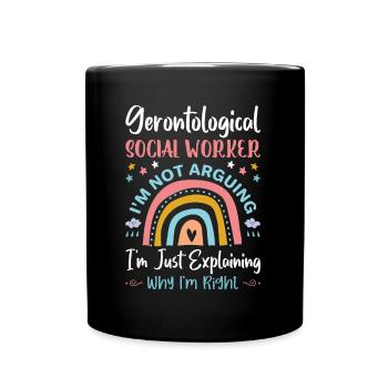 Travailleur social gérontologique Emploi Gérontologie - Mug uni - noir - Devant