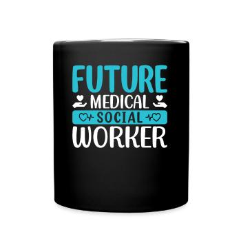 Emploi de futur travailleur social médical - Mug uni - noir - Devant
