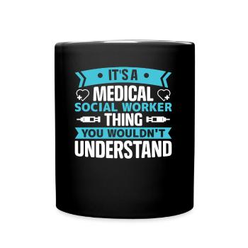 Travailleur social médical Emploi Hôpital - Mug uni - noir - Devant