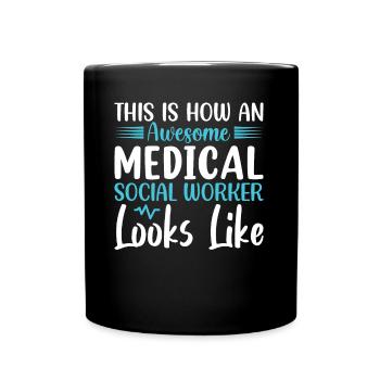 Medical Social Worker In Progress Job Occupation - Tasse einfarbig - Schwarz - Vorne