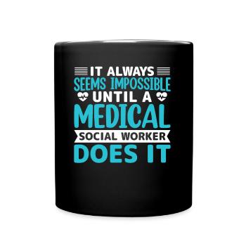 Travailleur social médical Emploi Hôpital - Mug uni - noir - Devant