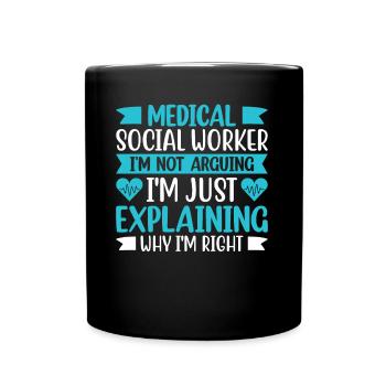 Travailleur social médical Emploi Hôpital - Mug uni - noir - Devant