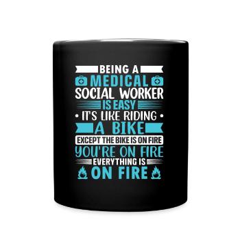 Travailleur social médical Emploi Hôpital - Mug uni - noir - Devant