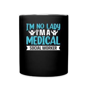 Medical Social Worker In Progress Job Occupation - Tasse einfarbig - Schwarz - Vorne
