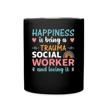 Trauma Travailleur social Profession Emploi Santé mentale - Mug uni - noir - Devant
