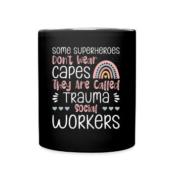 Trauma Travailleur social Profession Emploi Santé mentale - Mug uni - noir - Devant