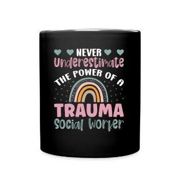 Le pouvoir d’un travailleur social traumatisé Santé mentale - Mug uni - noir - Devant