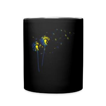 Ukraine Drapeau Pissenlit Liberté Ukrainien - Mug uni - noir - Devant
