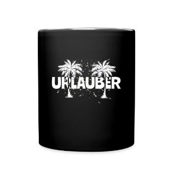 Urlauber Ferien Sommer Reise Male T-Shirt - Tasse einfarbig - Schwarz - Vorne