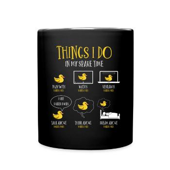 Rubber Duck Fan, Gummienten - Tasse einfarbig - Schwarz - Vorne