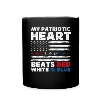 US patriotic quotes, patriot, patriots - Full Colour Mug - black - Front