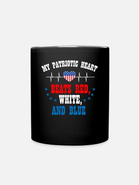 US patriotic quotes, patriot, patriots - Full Colour Mug - black