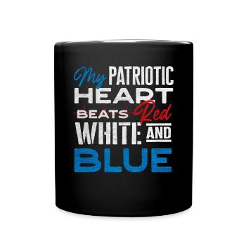 US patriotic quotes, patriot, patriots - Full Colour Mug - black - Front