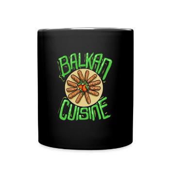 Balkan Cuisine Balkan Peppers Dish Food - Tasse einfarbig - Schwarz - Vorne