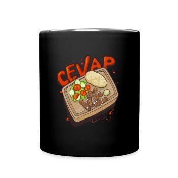 Cevap Serbian Grill Sausages Cevapi - Full Colour Mug - black - Front