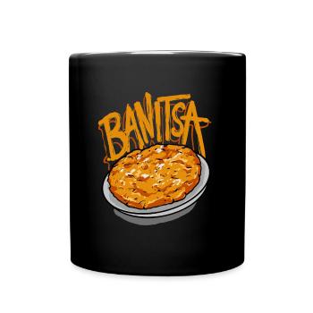 Banitsa Plat de pâtisserie traditionnelle Banitsa - Mug uni - noir - Devant