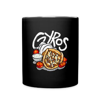 Gyros Food Gyros Lovers Cuisine des Balkans - Mug uni - noir - Devant