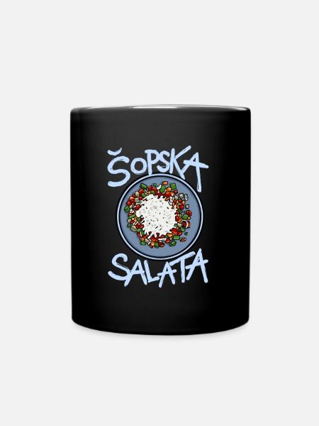 Šopska Salata Balkan Food Balkan Salad - Tasse einfarbig - Schwarz