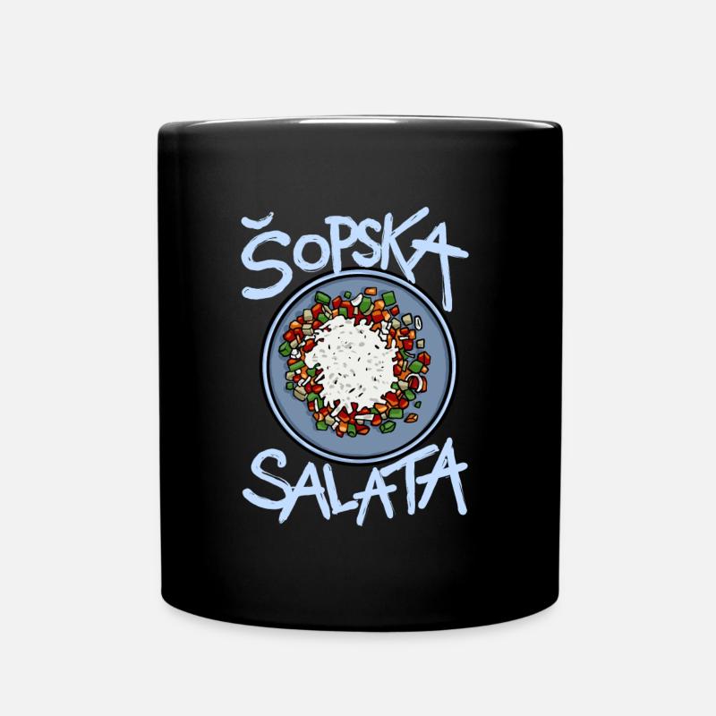 Šopska Salata Balkan Food Balkan Salad - Tasse einfarbig - Schwarz