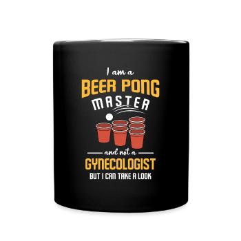 Jeu à boire Alcool Bière Student Party Beer pong - Mug uni - noir - Devant