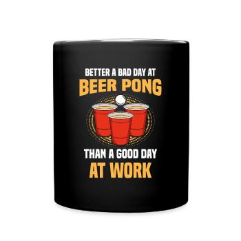Jeu à boire Alcool Bière Student Party Beer pong - Mug uni - noir - Devant
