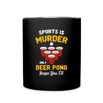 Jeu à boire Alcool Bière Student Party Beer pong - Mug uni - noir - Devant