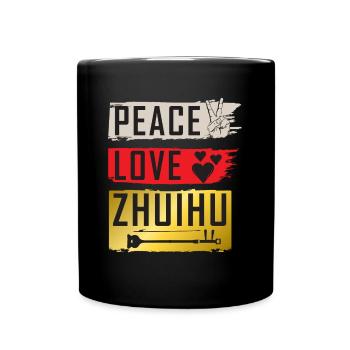 Peace Love Zhuihu Musical Instrument - Tasse einfarbig - Schwarz - Vorne