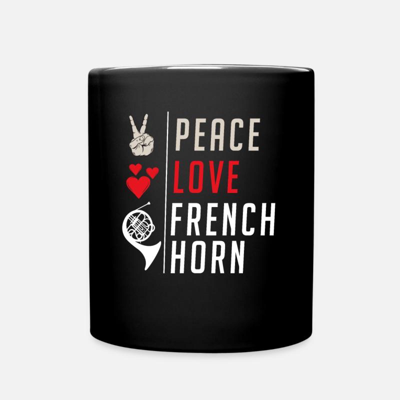French Horn Instrument Cor D'harmonie - Tasse einfarbig - Schwarz