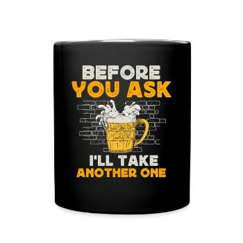 Boire de la bière, boire de la bière de fête - Mug uni - noir - Devant