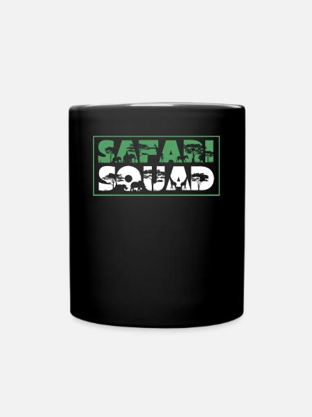 Safari -Kader, Eine Safari - Tasse einfarbig - Schwarz