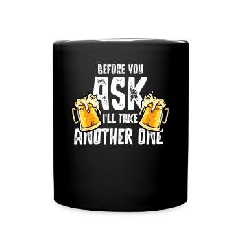 Beer drinking, party beer boozing - Full Colour Mug - black - Front