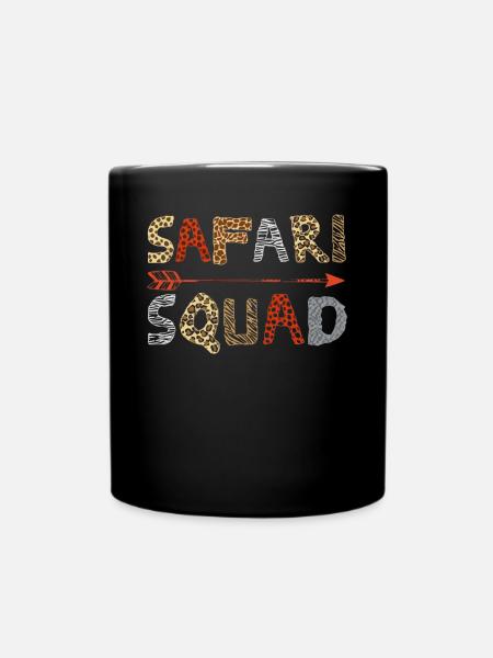 Safari -Kader, Eine Safari - Tasse einfarbig - Schwarz