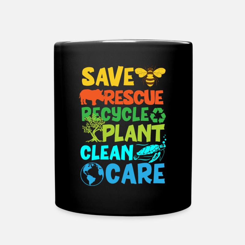 Jour de la Terre, Sauvez la planète - Mug uni - noir
