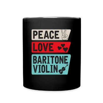 Baritone Violin Instrument Orchestra - Tasse einfarbig - Schwarz - Vorne