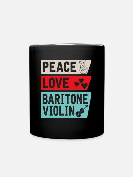 Baritone Violin Instrument Orchestra - Tasse einfarbig - Schwarz