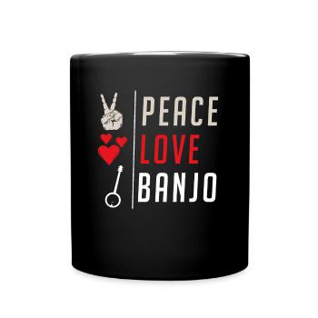 Banjo Musical Instrument Country Music - Full Colour Mug - black - Front