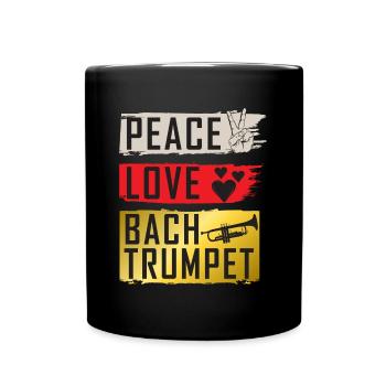 Bach Trumpet Musical Instrument Players - Full Colour Mug - black - Front