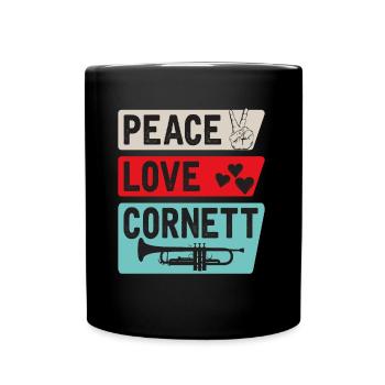 Cornett Instrument de musique Cornett Player - Mug uni - noir - Devant