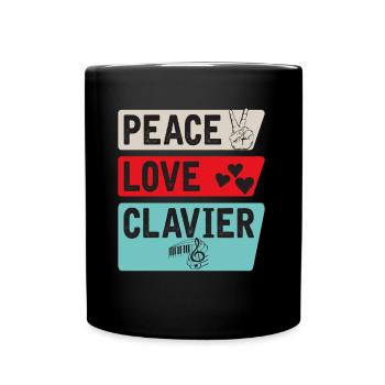 Clavier Instrument de musique Piano Clavier - Mug uni - noir - Devant