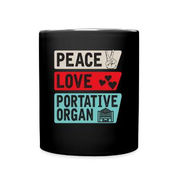 Instrument d’orgue portatif Organetto - Mug uni - noir - Devant