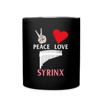Peace Love Syrinx Instrument de musique - Mug uni - noir - Devant