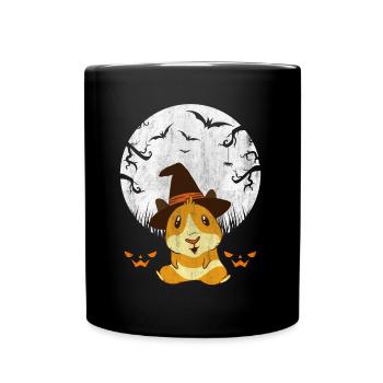 Halloween Hamster Pumpkins Scary Bat - Full Colour Mug - black - Front