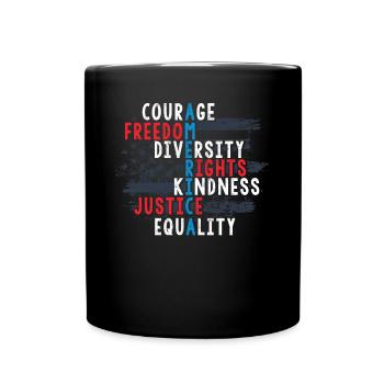 Citoyen américain patriote, Liberté - Mug uni - noir - Devant