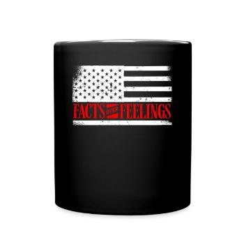Drapeau américain, faits sur les sentiments - Mug uni - noir - Devant