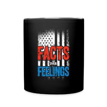 Drapeau américain, faits sur les sentiments - Mug uni - noir - Devant