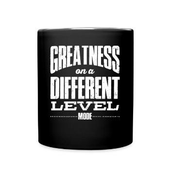 GOD MODE, size on a different level - Full Colour Mug - black - Front