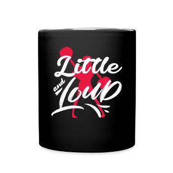 Cheerleader, Small And Loud, Cheerleading - Full Colour Mug - black - Front