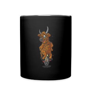 Scottish Highland Cow Cattle Cow Whisperer - Full Colour Mug - black - Front