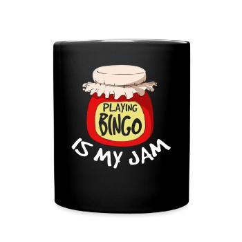 Jouer au bingo est ma confiture, joueur de bingo - Mug uni - noir - Devant